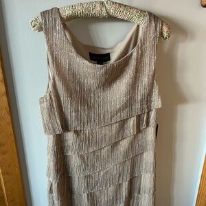 NWT gold tiered dress.